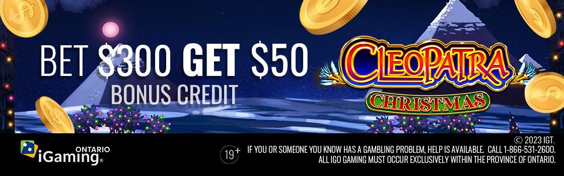 cleopatra christmas IGT PlayFallsview Promotion