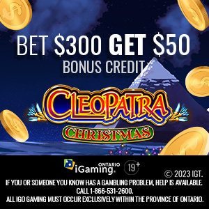 cleopatra christmas IGT PlayFallsview Promotion