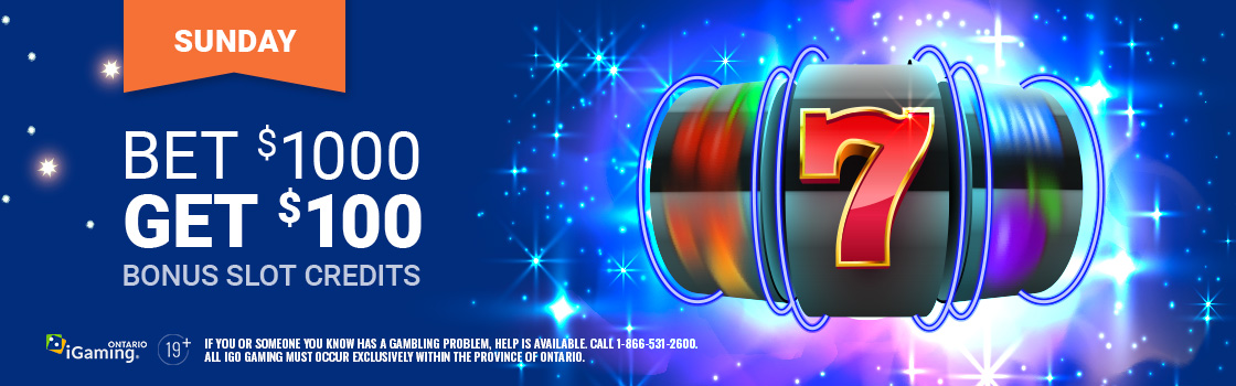 Bet $1,000 and Get $100 Slot Bonus Credits