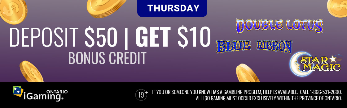 PlayFallsview | Deposit $50 Get $10 Bonus Credit on any Everi Slot Game