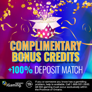 Complimentary Bonus Credits & 100% Deposit Match