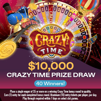 $10,000 Crazy Time Prize Drawing